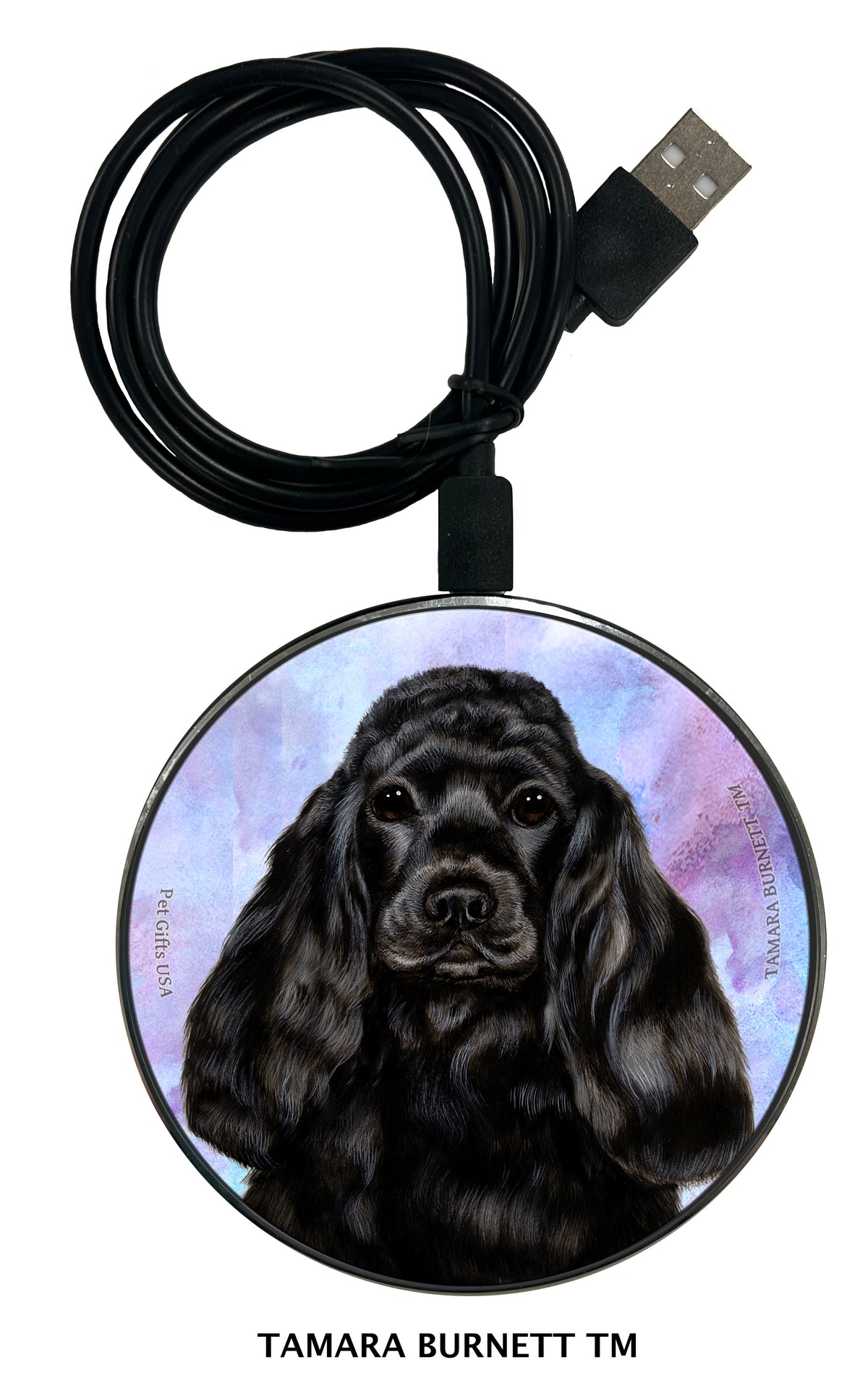 Cocker Spaniel Black Zoomies Wireless Charger