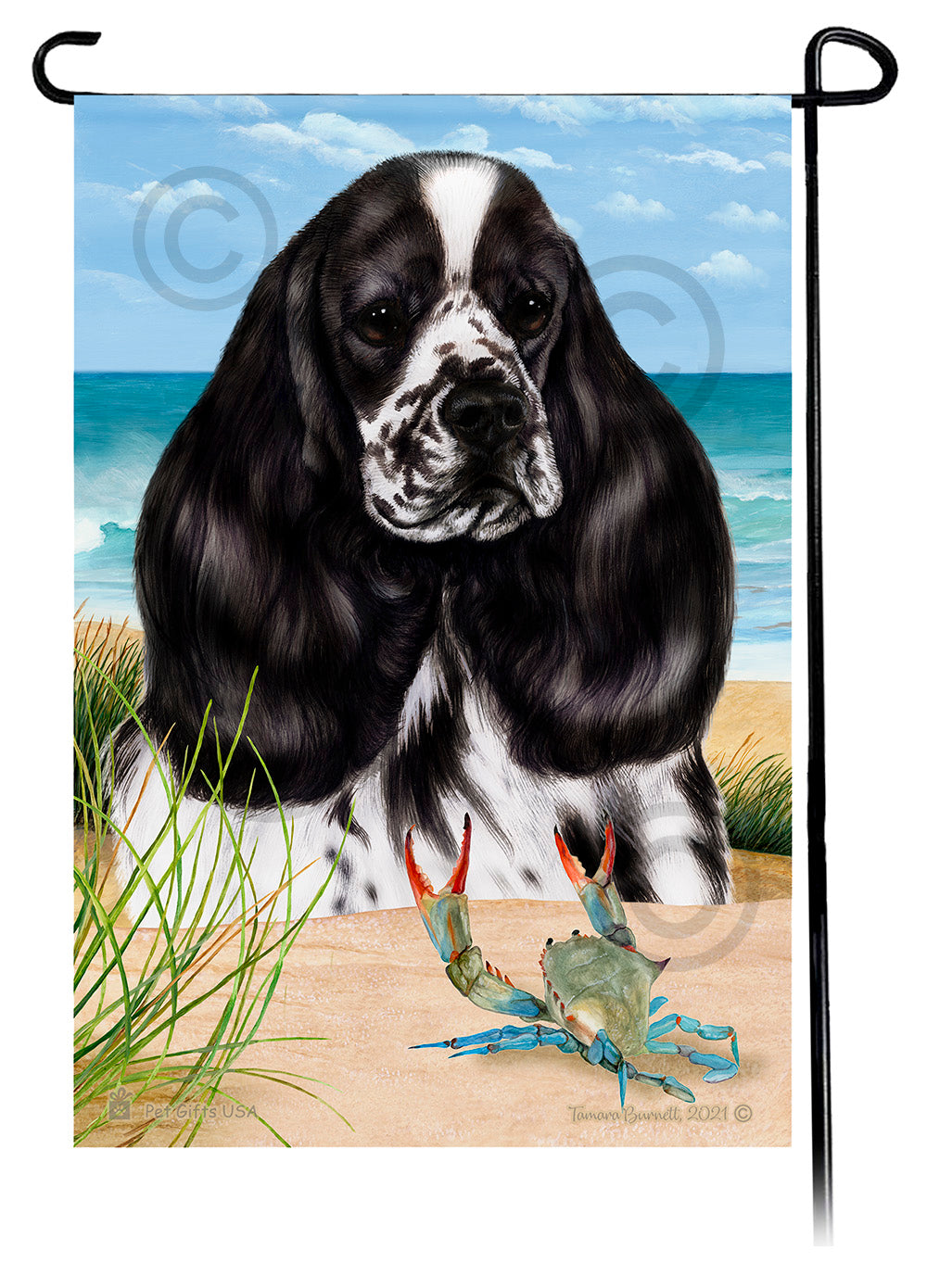 Cocker Spaniel Summer Flowers Garden Flag