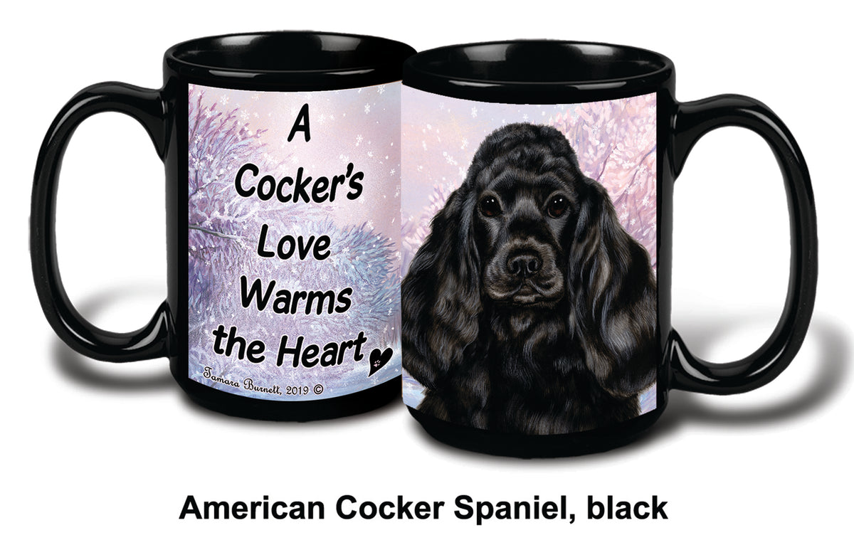 Cocker Spaniel Black Winter Mug 15 oz