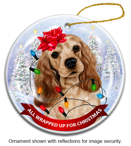 Cocker Spaniel Parti Buff Ornament
