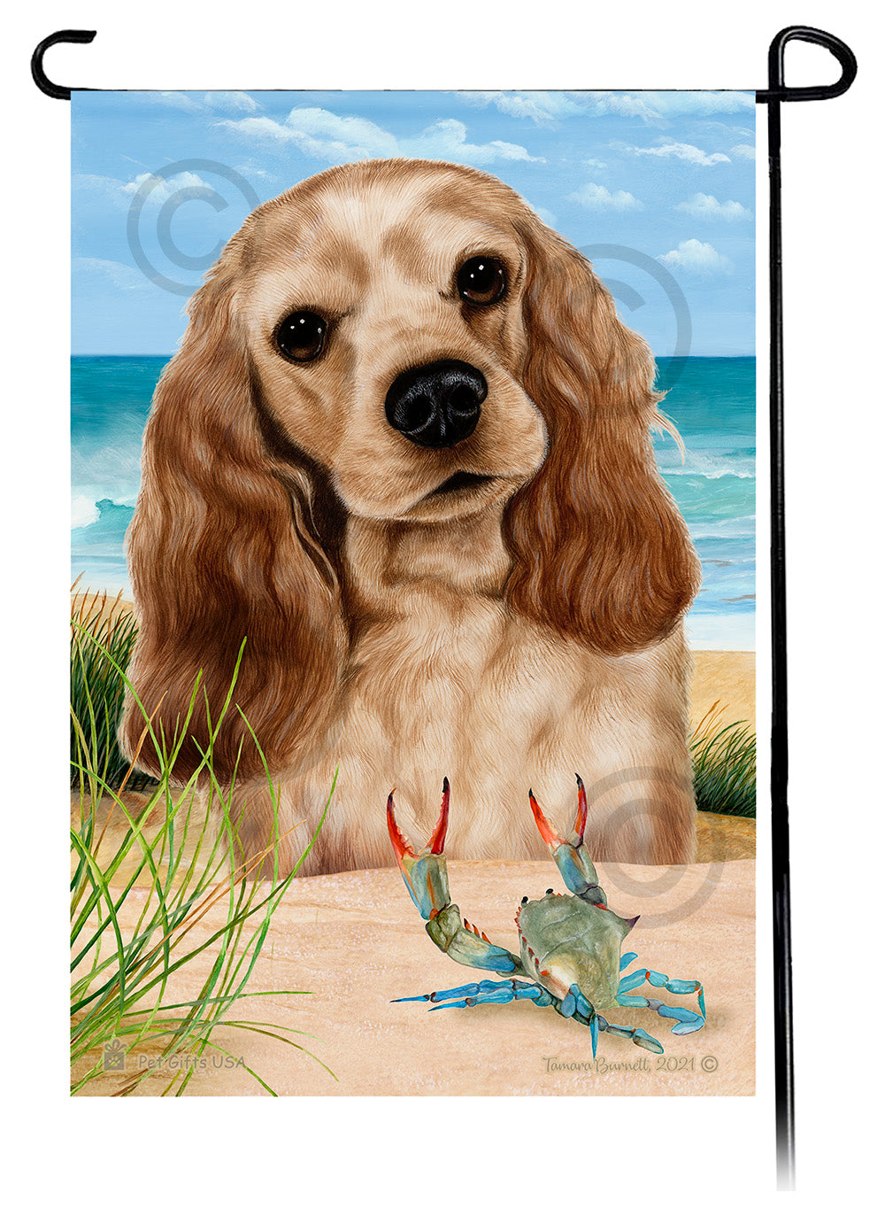 Cocker Spaniel Summer Flowers Garden Flag