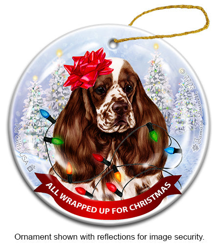 Cocker Spaniel Parti Chocolate Ornament