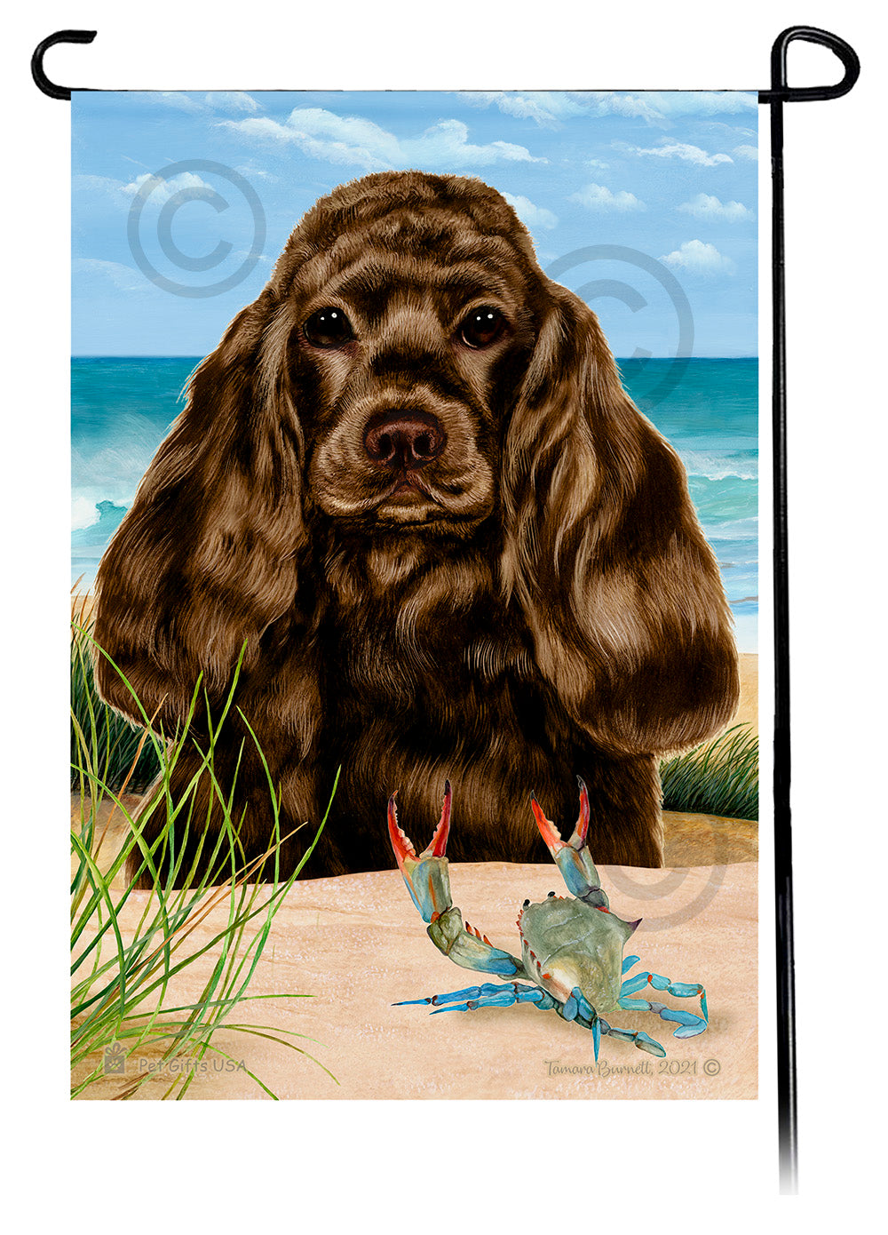 Cocker Spaniel Summer Flowers Garden Flag