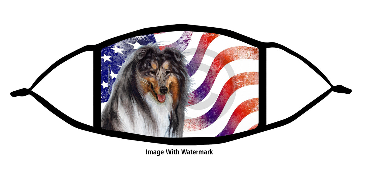 Collie (Blue Merle) Face Mask