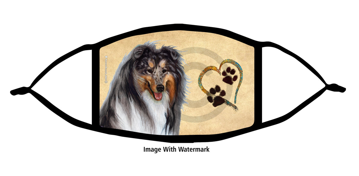 Collie (Blue Merle) Face Mask