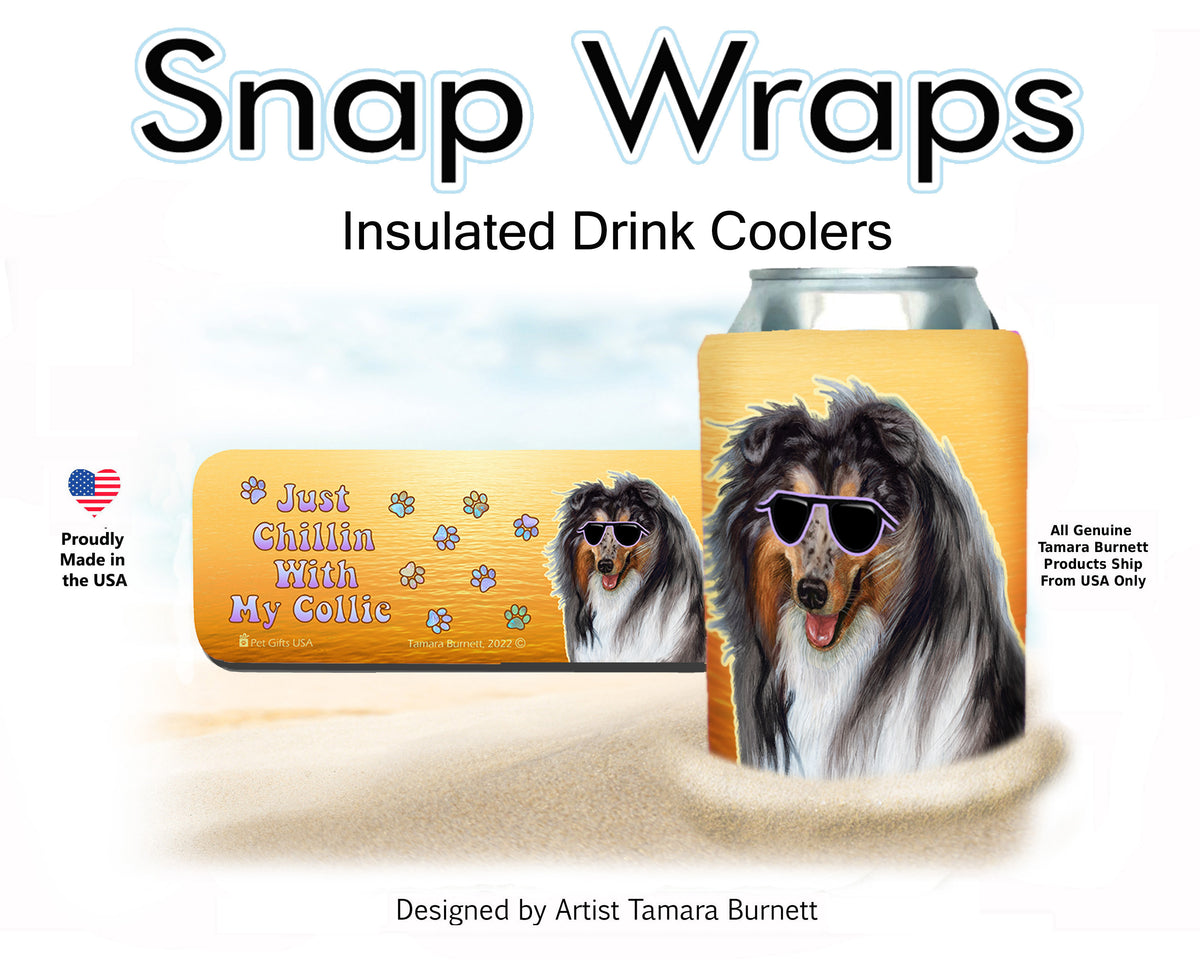 Collie Blue Merle Snap Wrap Cozy