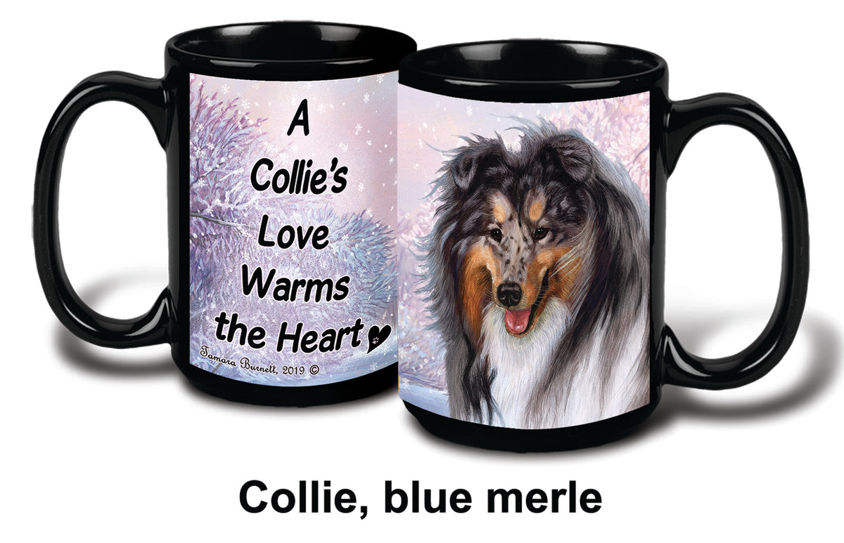 Collie Blue Merle Winter Mug 15 oz