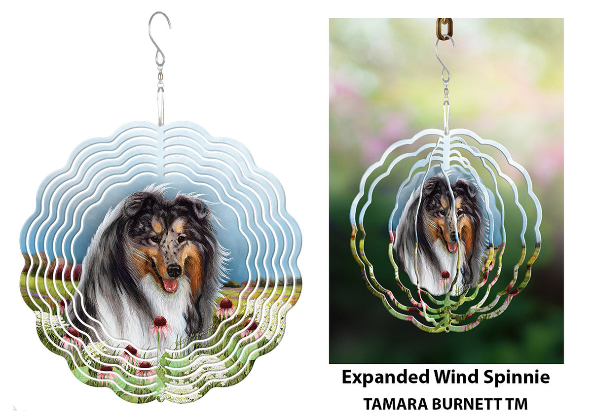 Collie Blue Merle Wind Spinner