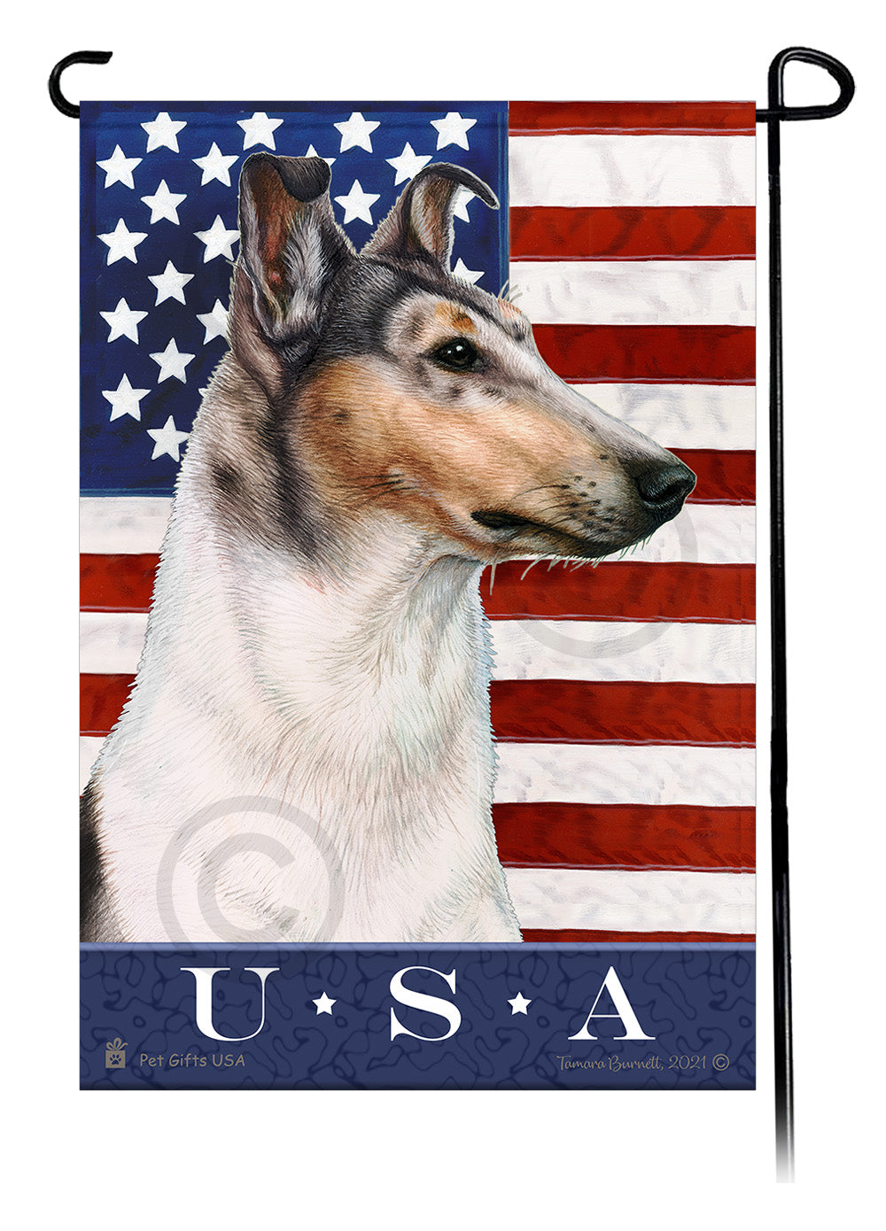 Smooth Collie True Blue - Garden Flag