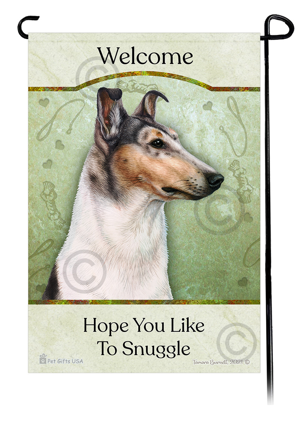 Bearded Collie Hope You Like To Snuggle - Garden Flag