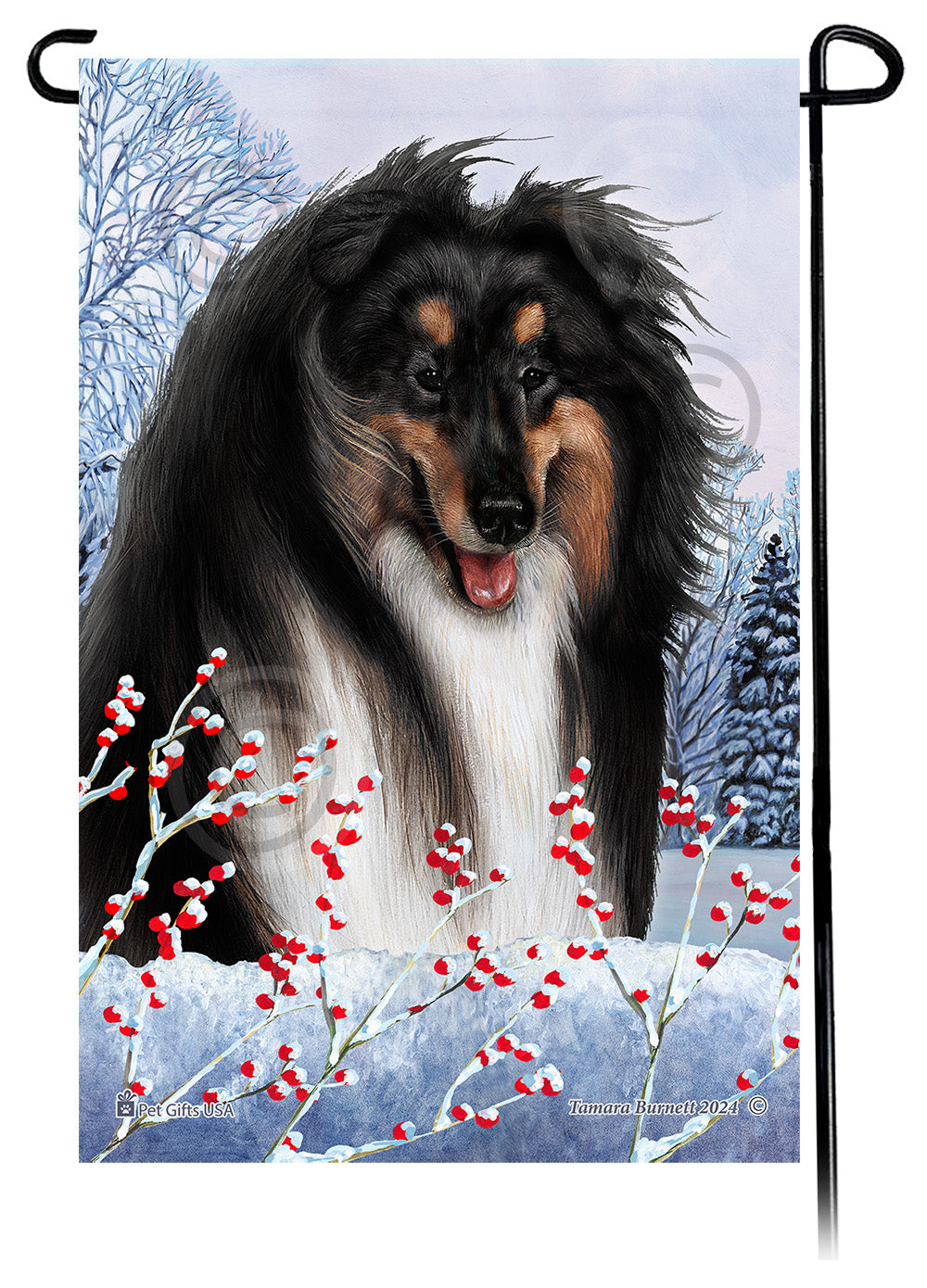 Collie Winterberries - Garden Flag