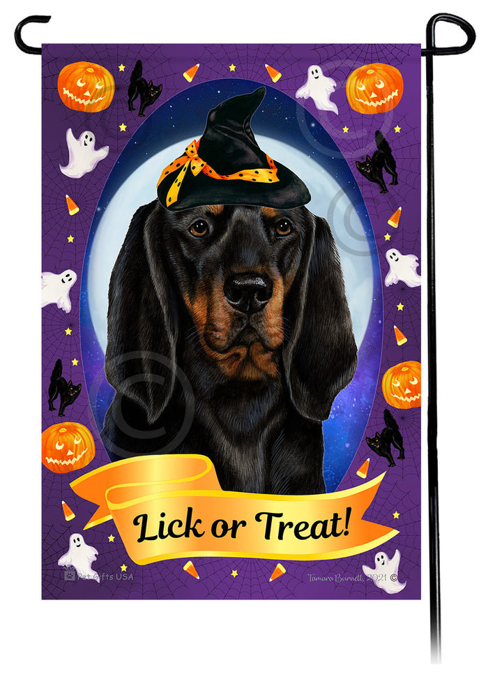 Coonhound Halloween Howls Garden Flags