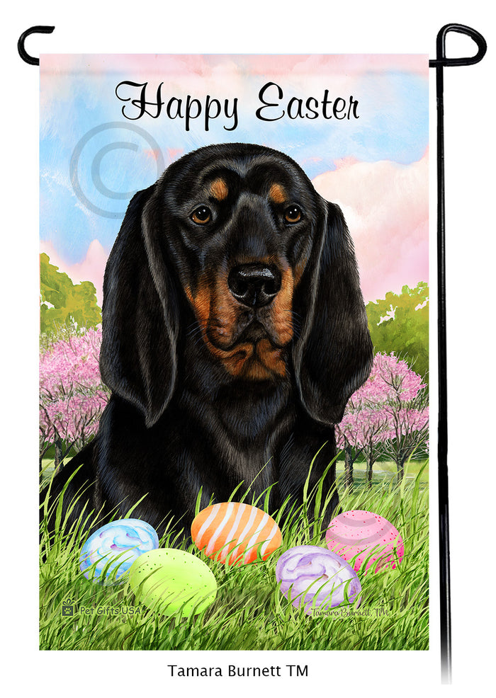 Coonhound Happy Easter Garden Flags
