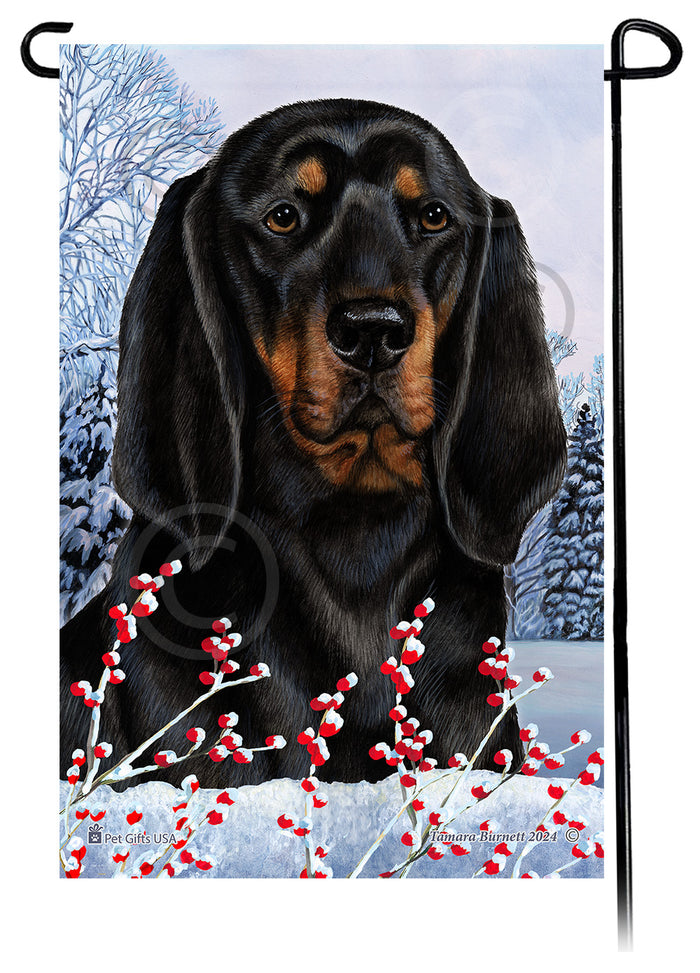 Coonhound Winterberries Garden Flags