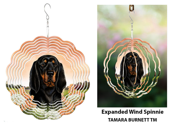 Black and Tan Coonhound Wind Spinner