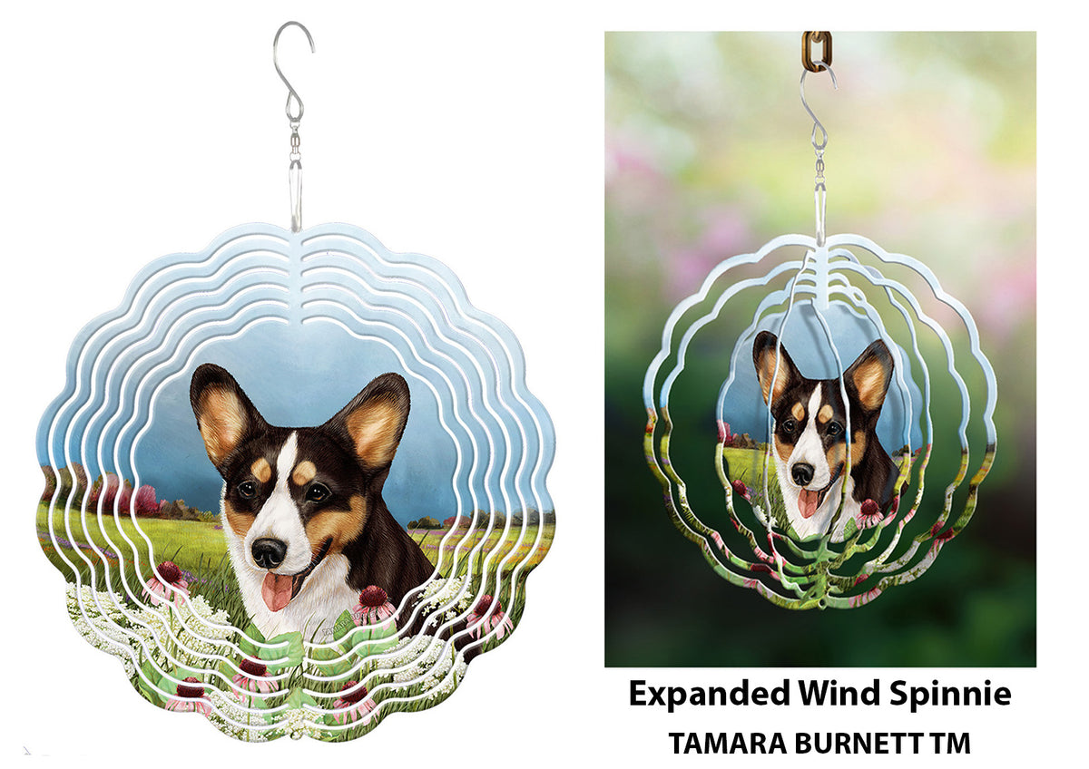 Corgi Cardigan Tri Wind Spinner