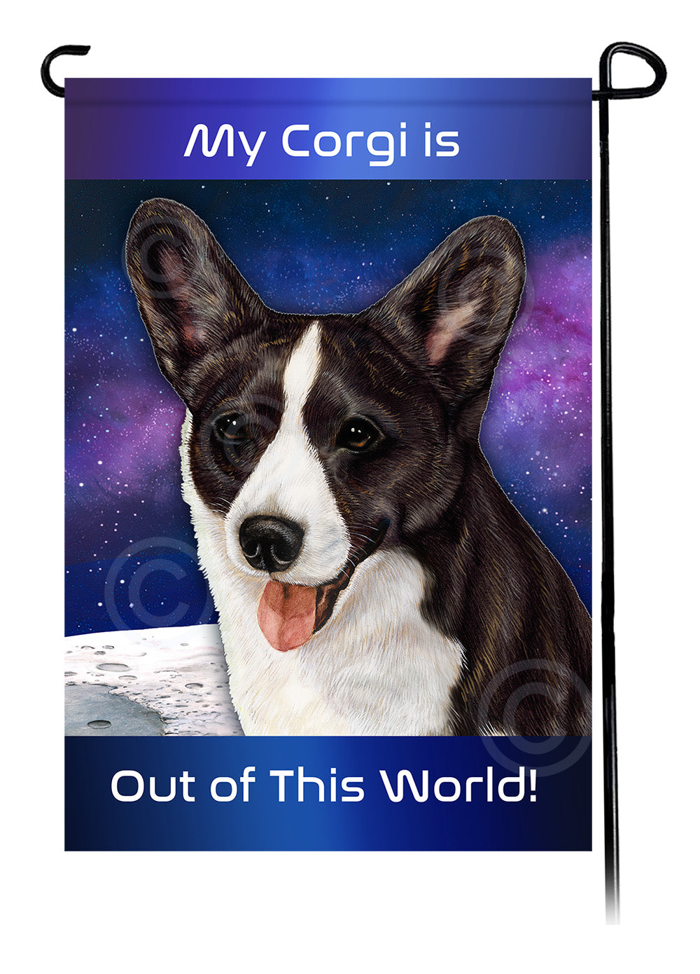 Corgi Out Of This World Garden Flags
