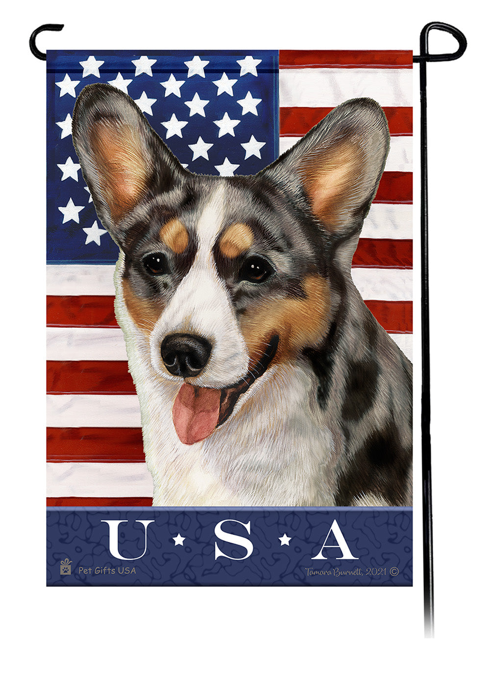 Corgi True Blue - Garden Flag
