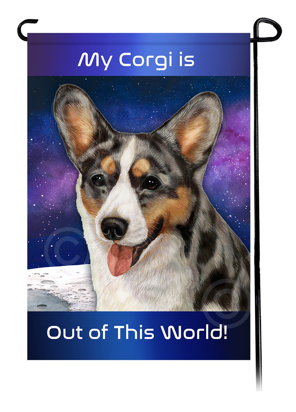 Corgi Out Of This World - Garden Flag