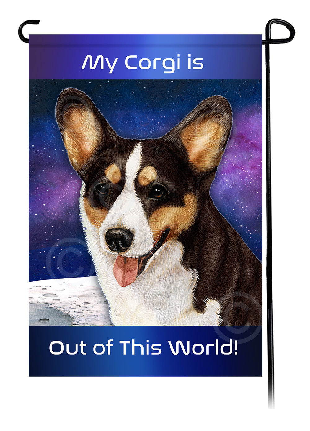 Corgi Out Of This World - Garden Flag