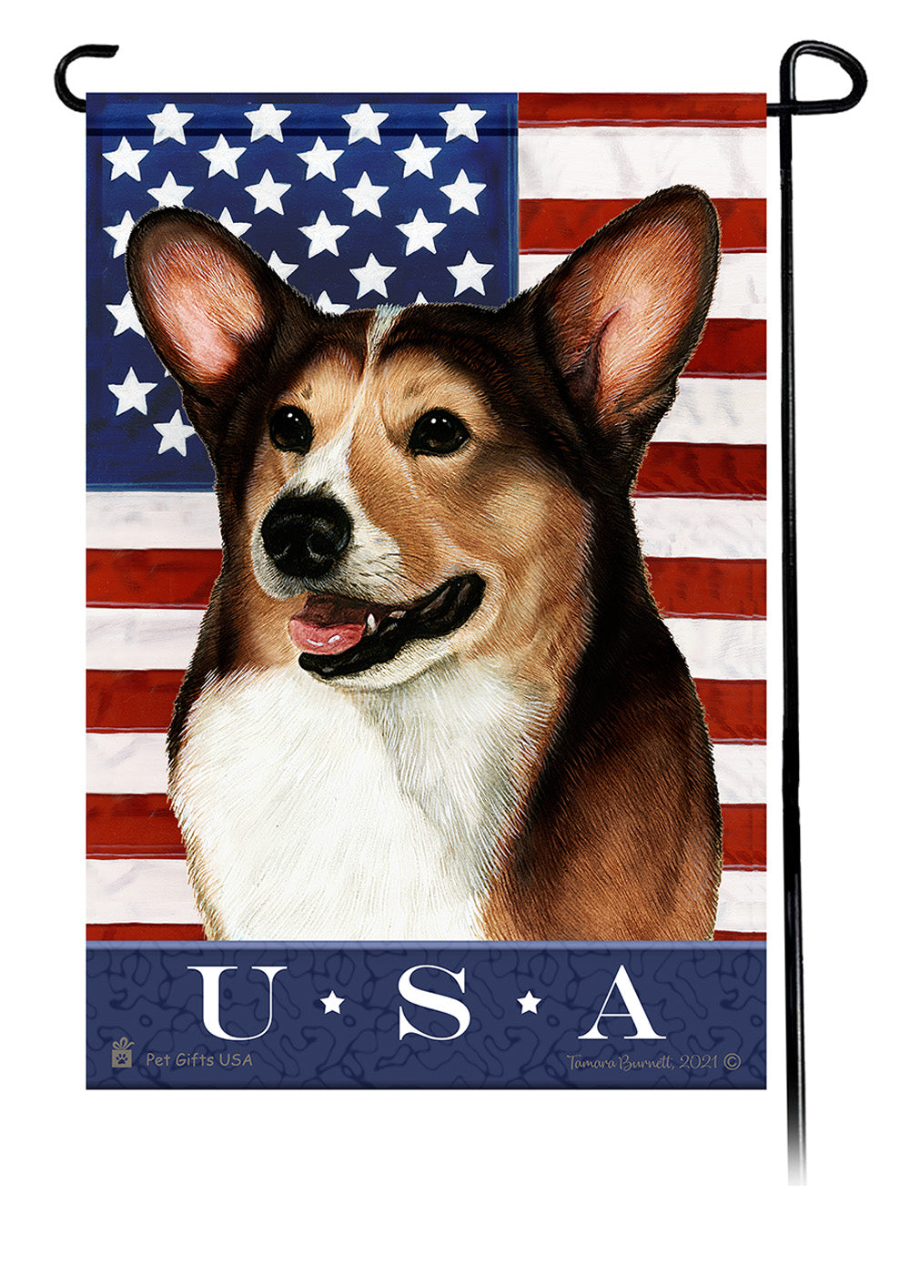 Corgi True Blue - Garden Flag