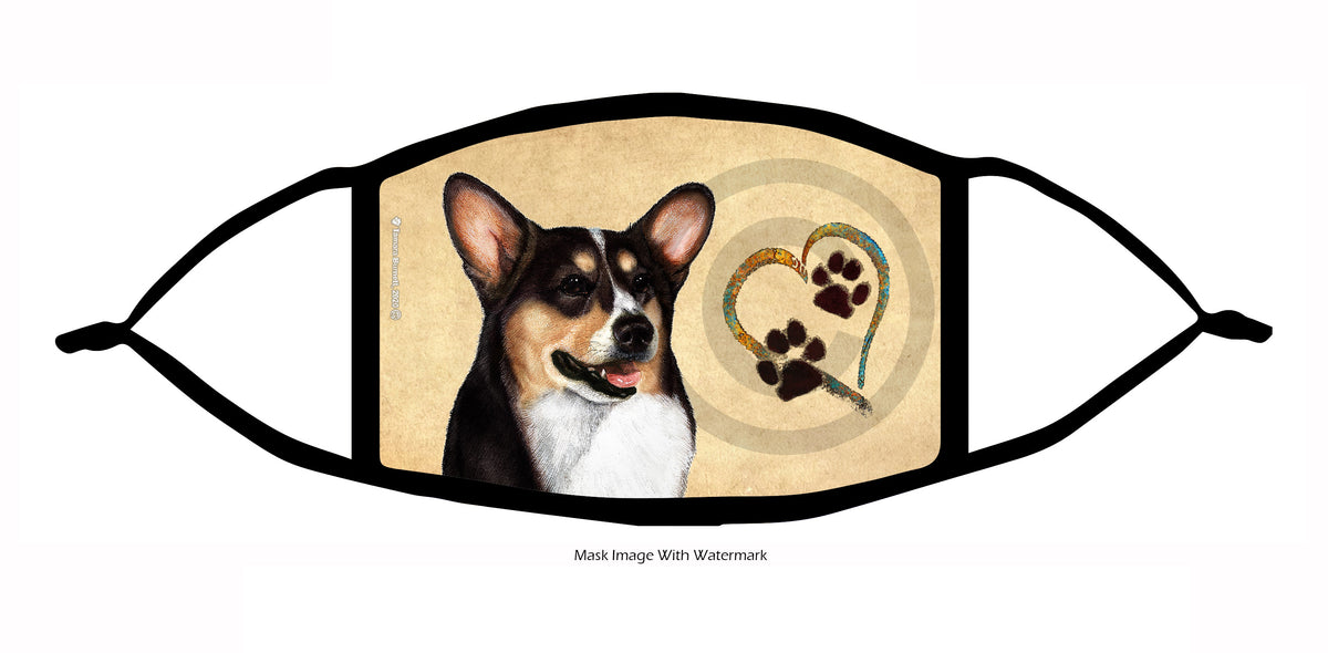 Corgi (Pembroke Welsh Tri-Color) Face Mask