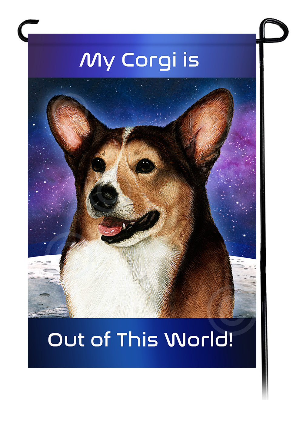 Corgi Out Of This World - Garden Flag