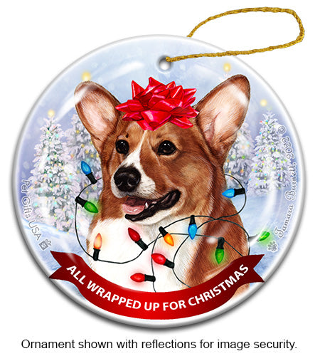 Corgi Pembroke Red and White Ornament