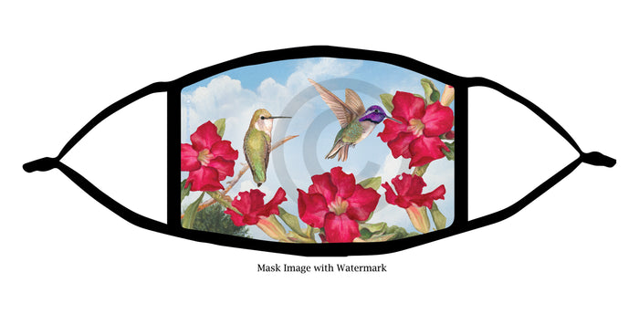 Costa's Hummingbird Face Mask