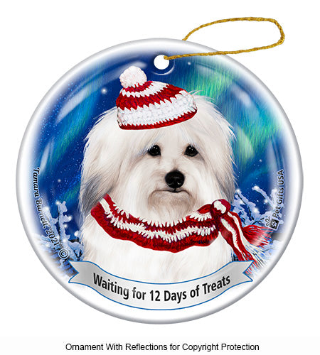 Coton de Tulear 12 Days of Treats Ornament