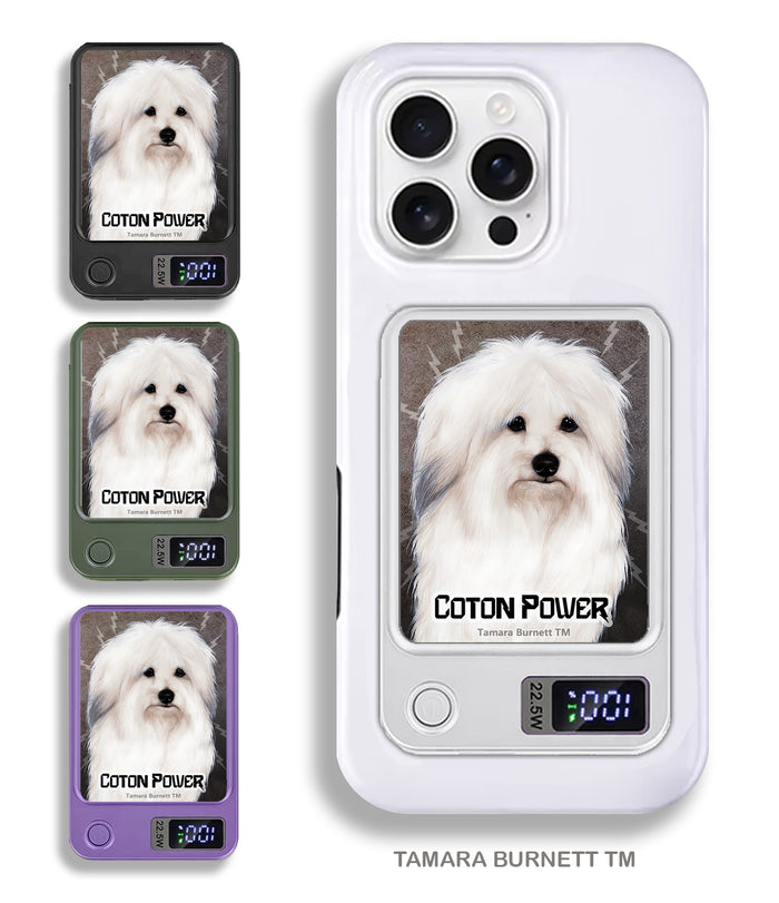 Coton de Tulear Phone Bank Wireless Charger