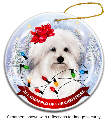 Coton de Tulear All Wrapped Up Ornament