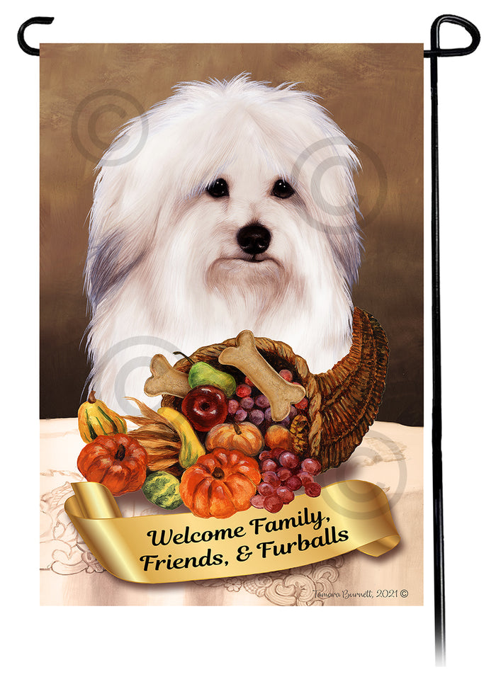 Coton de Tulear Thanksgiving Garden Flags