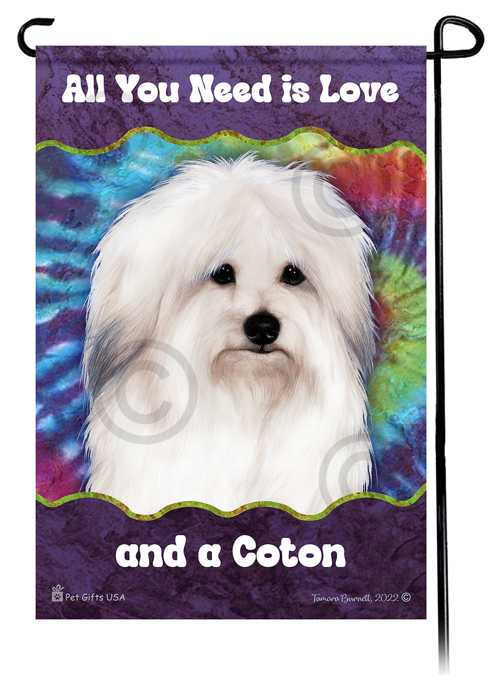 Coton de Tulear All You Need Is Love Garden Flags