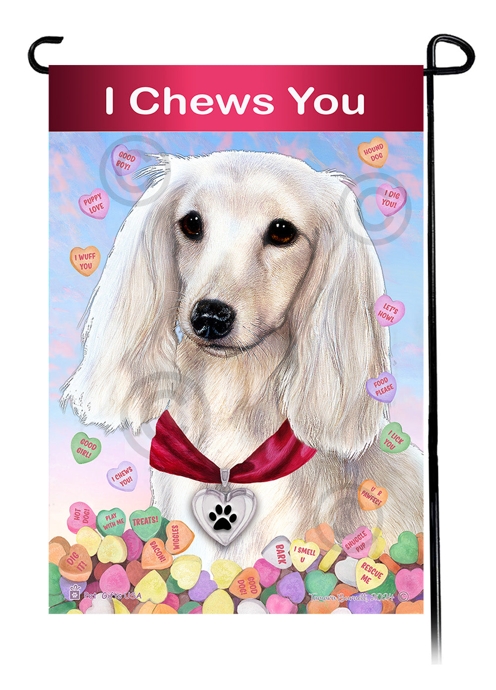 Dachshund Valentine Sweetheart - Garden Flag