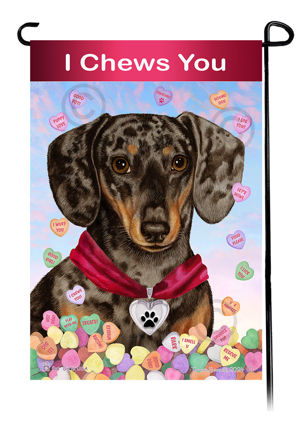 Dachshund Valentine Sweetheart - Garden Flag