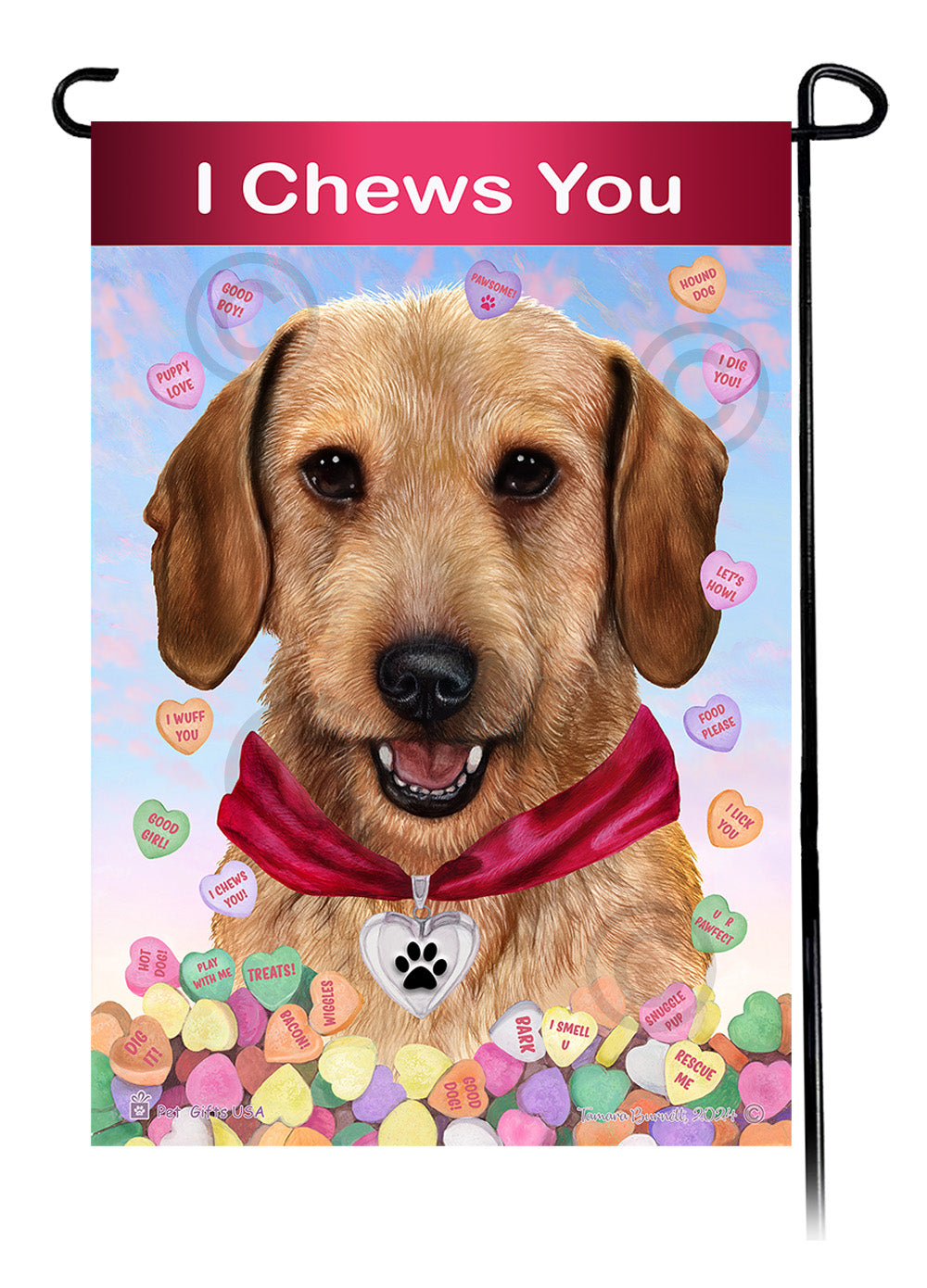 Dachshund Valentine Sweetheart - Garden Flag