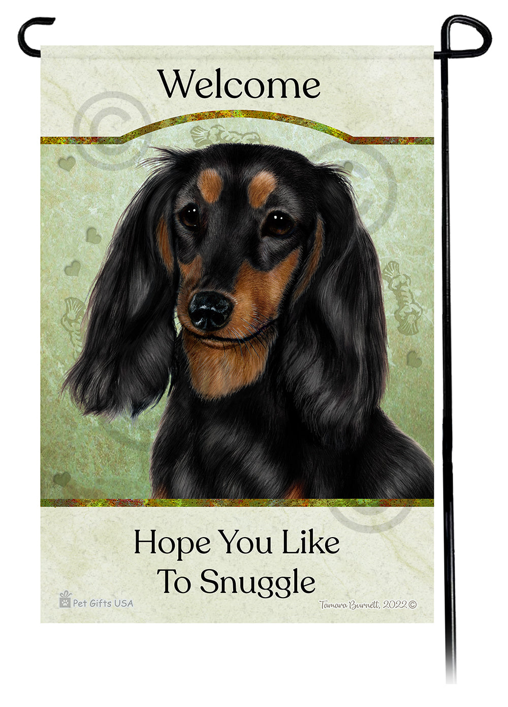 Dachshund Hope You Like To Snuggle - Garden Flag