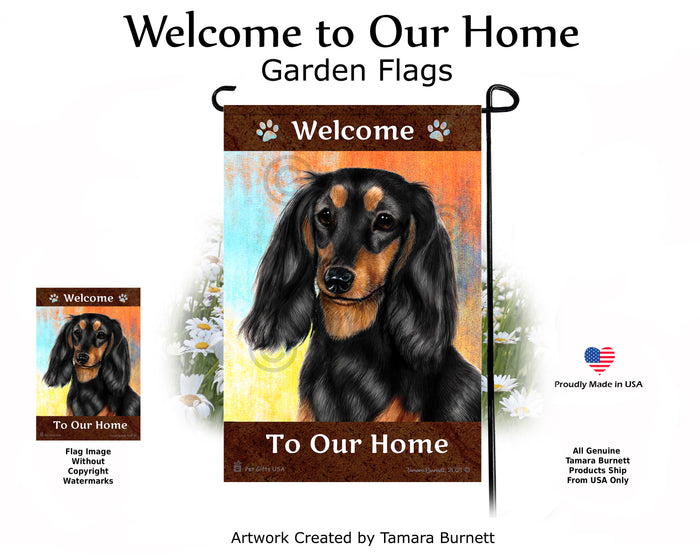 Dachshund Welcome To Our Home Garden Flags