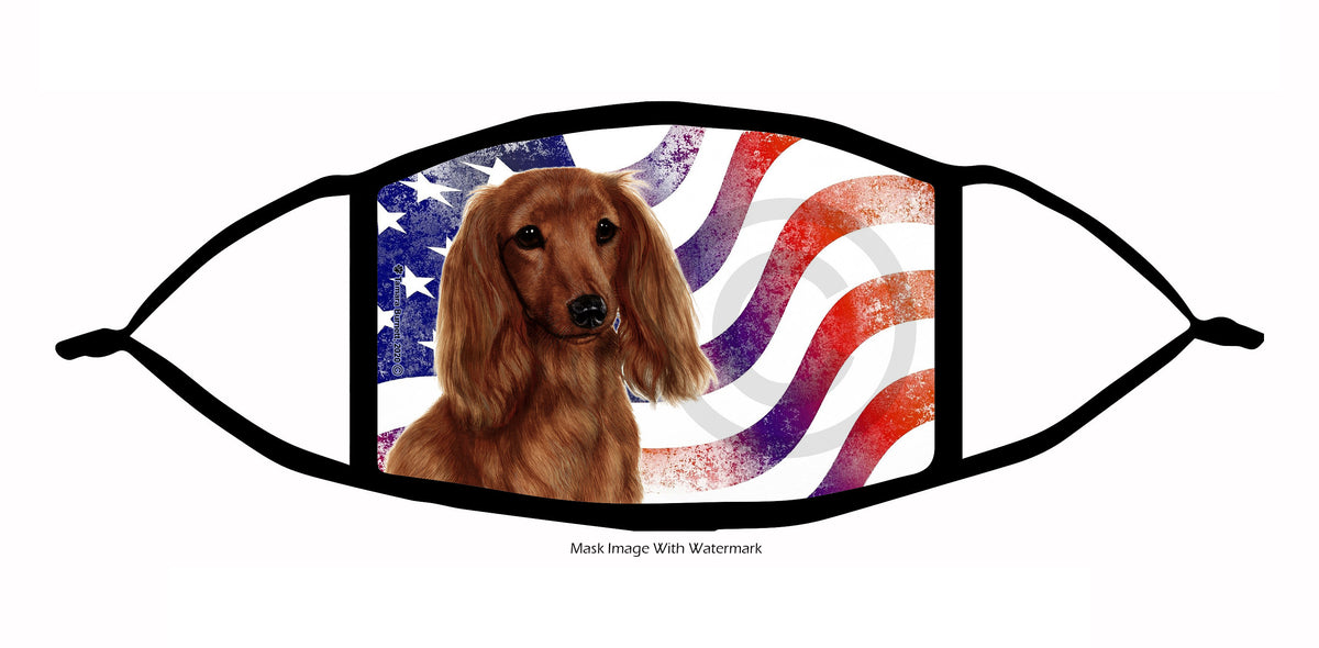 Dachshund (Longhaired Red) Face Mask