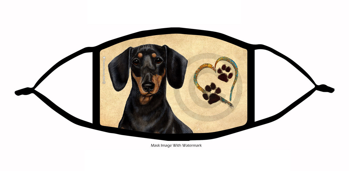 Dachshund (Smooth Black and Tan) Face Mask