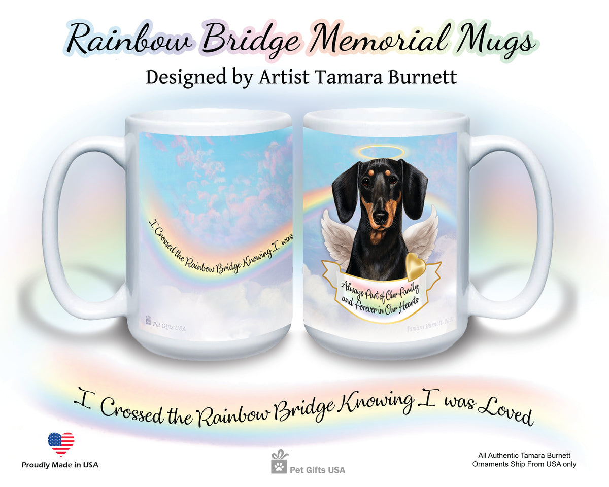 Short-Haired Dachshund Black/Tan Memorial Mug 15 oz