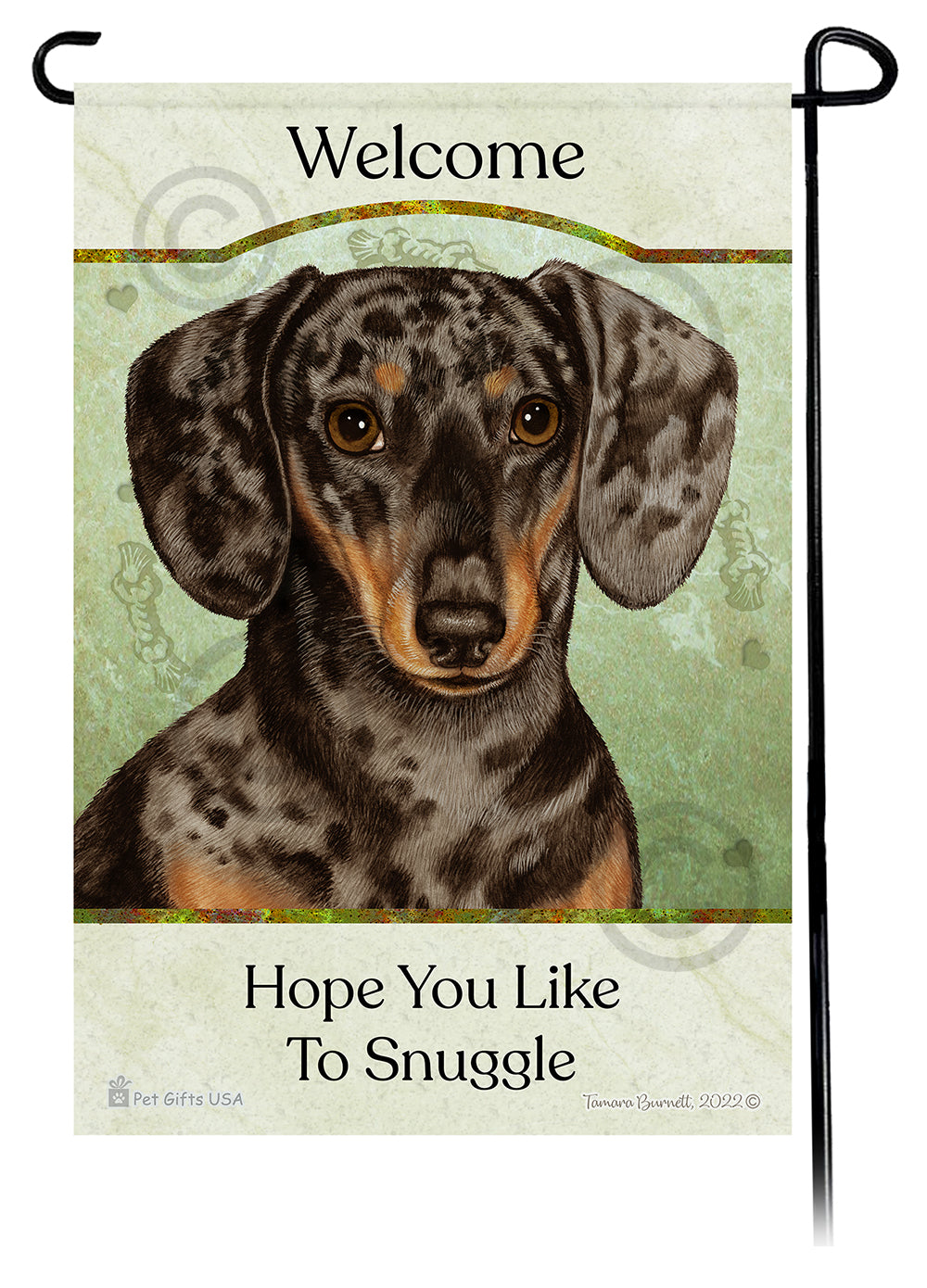 Dachshund Hope You Like To Snuggle - Garden Flag