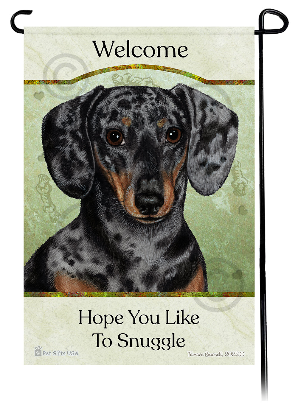 Dachshund Hope You Like To Snuggle - Garden Flag