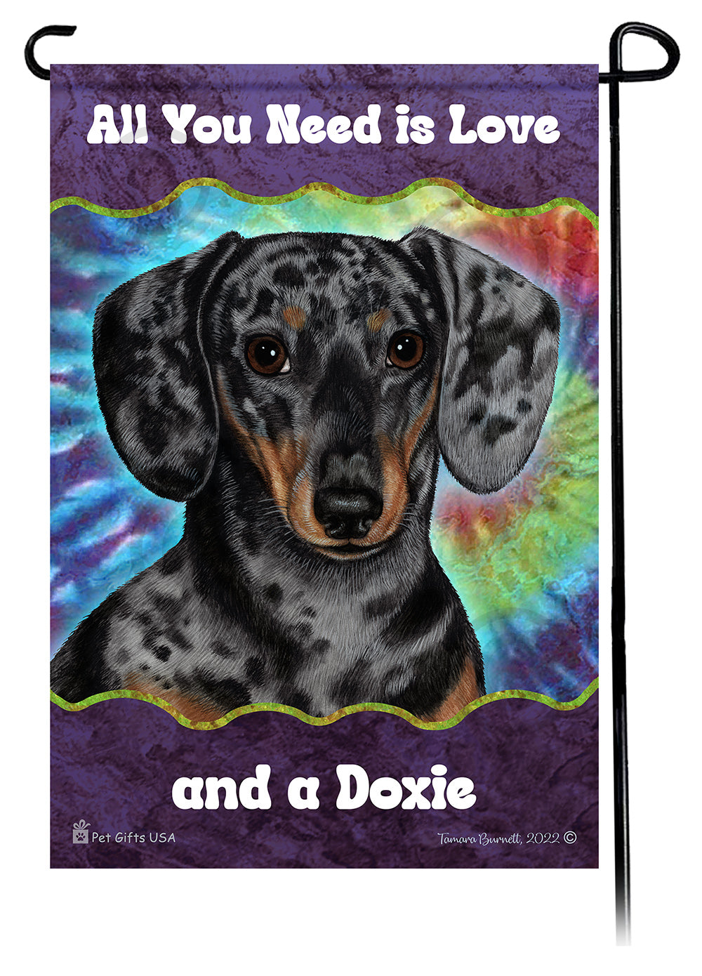 Dachshund All You Need Is Love Garden Flag