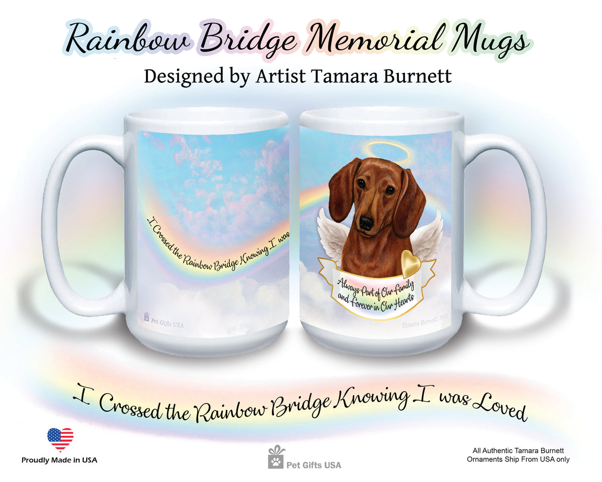 Short-Haired Dachshund Red Memorial Mug 15 oz