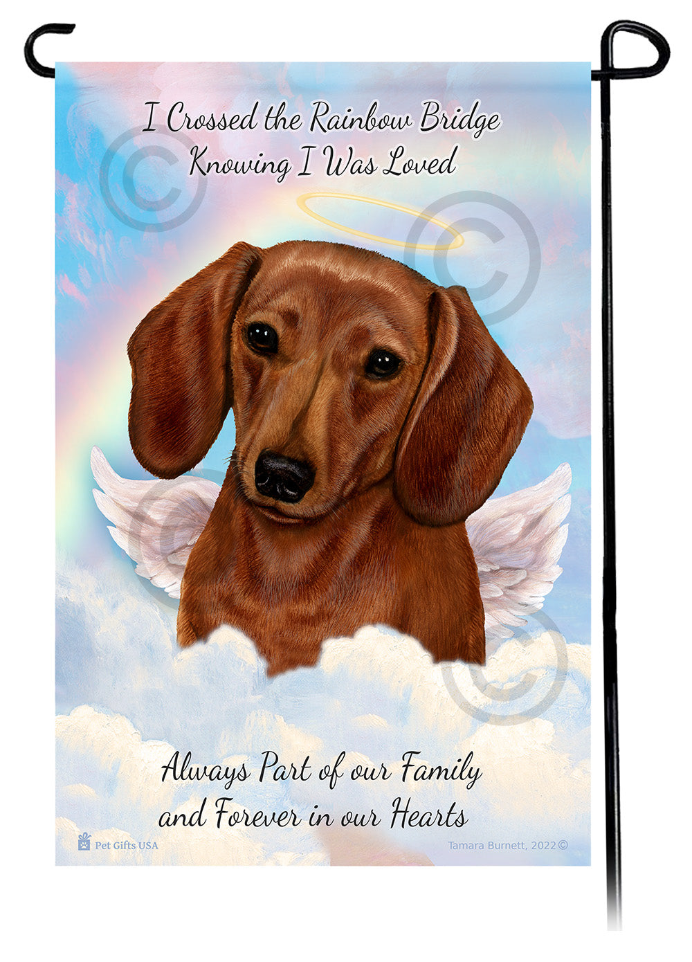Dachshund Memorial - Garden Flag