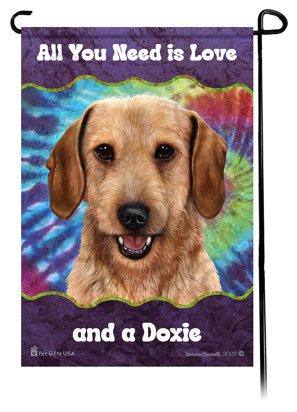 Dachshund All You Need Is Love Garden Flag