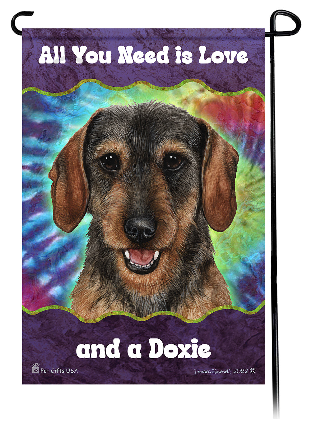 Dachshund All You Need Is Love Garden Flag