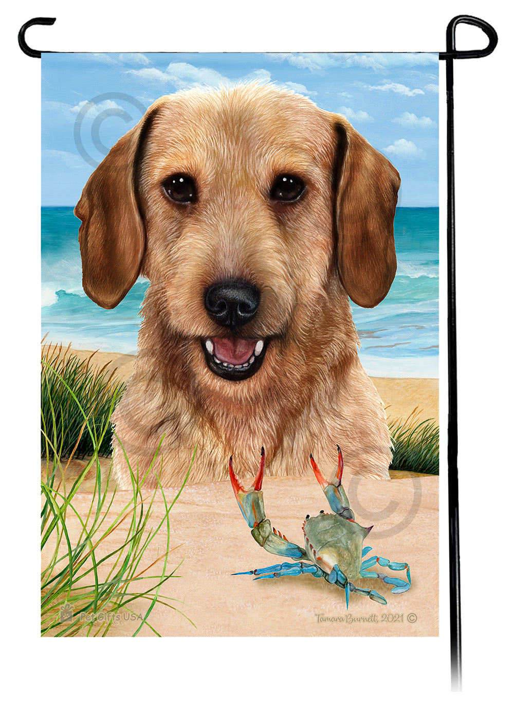 Dachshund Summer Flowers Garden Flag